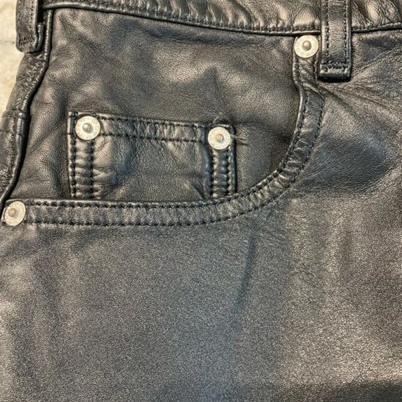 Size 14 Skotts Vintage Washable Leather Pants. - Picture 4 of 9